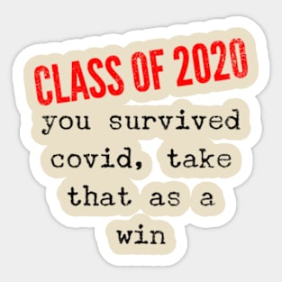 Class Of 2020 Covid Survivers Sticker